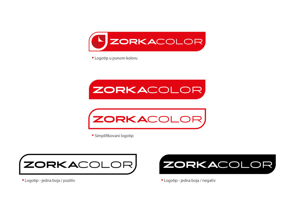 zorka color logo varijacije